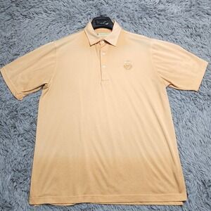 Donald Ross Golf Polo‎ Mens Medium M Peach Orange Embroidered Shirt Sportswear